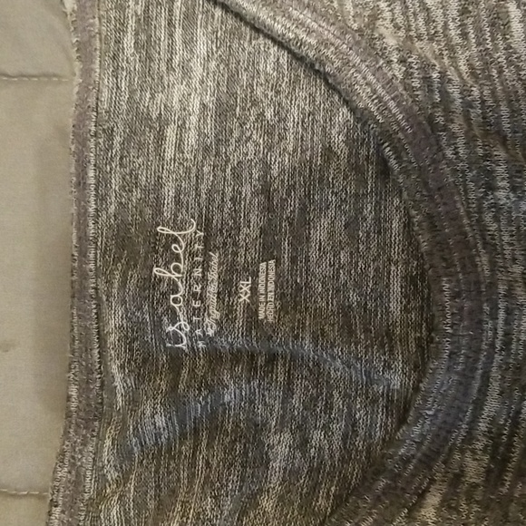 Isabel Maternity Babydoll Sweater Long Sleeve Shirt Gray - Picture 2 of 3